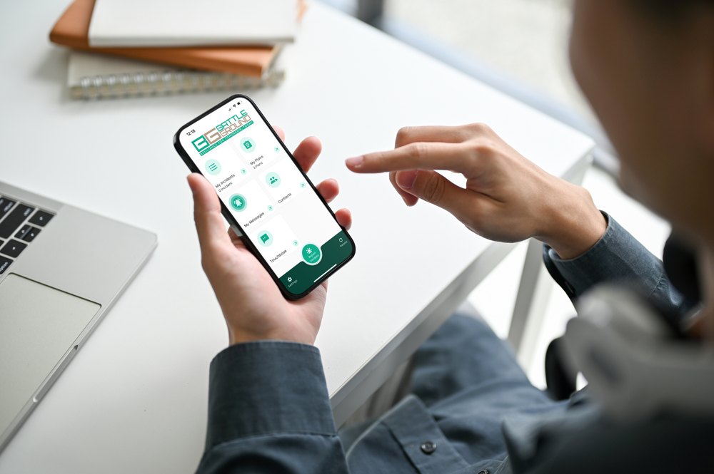 Battleground mobile app in use